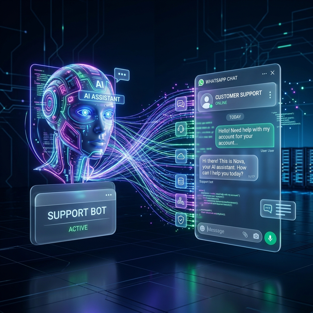 WABOTIC Platform Dashboard Illustration